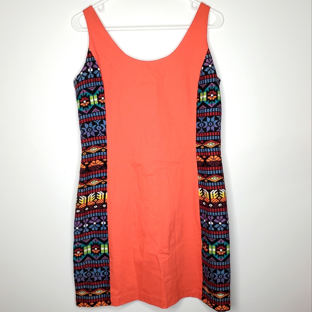 26) JUDITH MARCH Embroidered Silhouette Tribal Aztec Sz. M